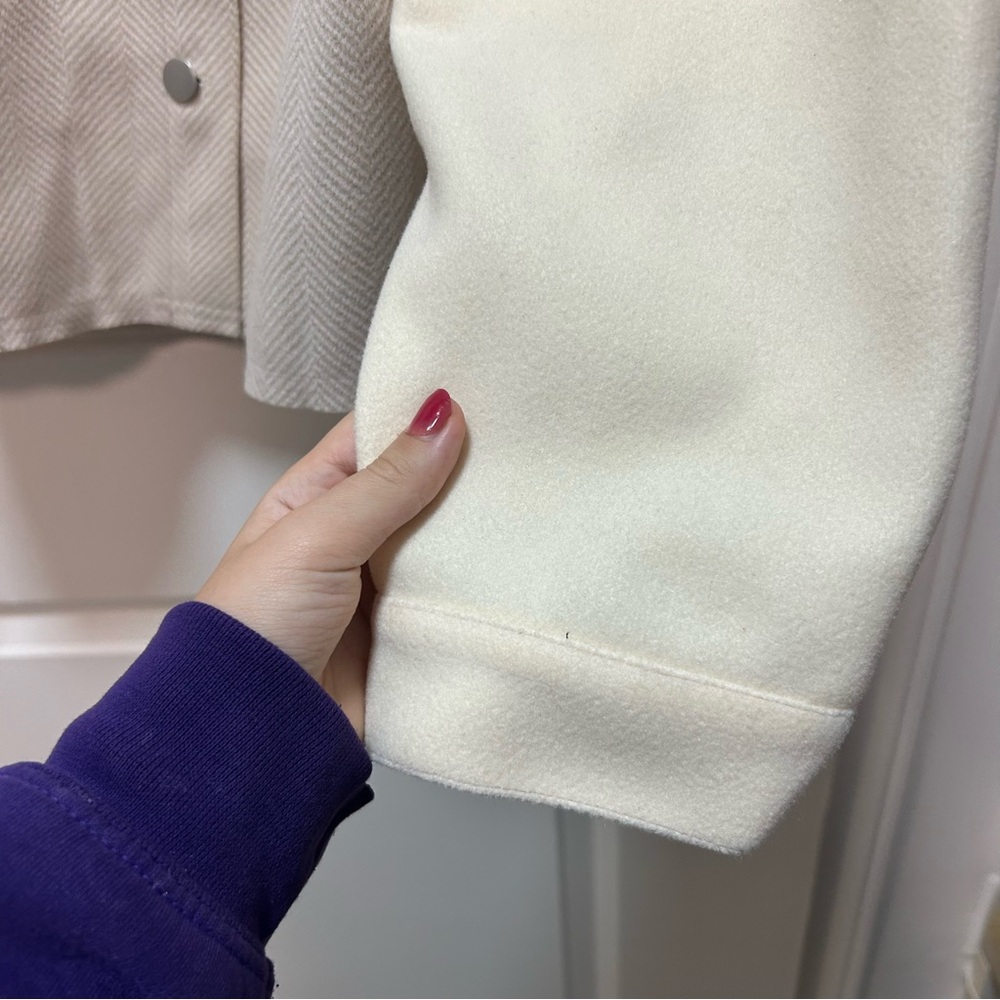 Elegant Cream and Gray Women's Utility Jacket - Picture 7 of 10